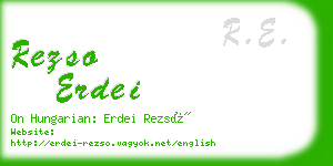 rezso erdei business card